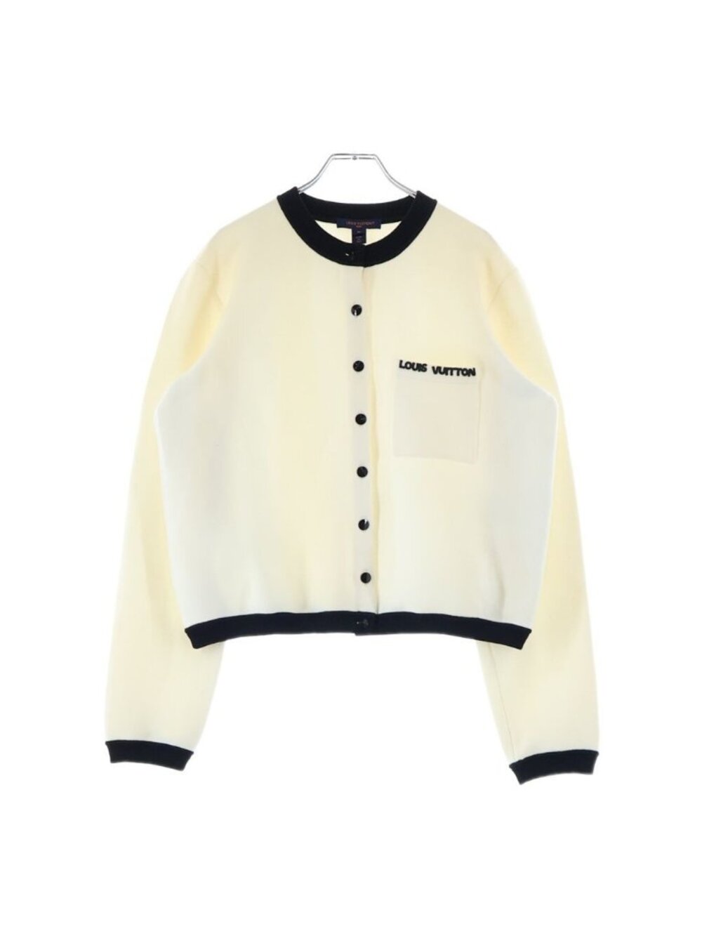 Louis Vuitton 24 SS Wool Knit Cardigan Ivory Black